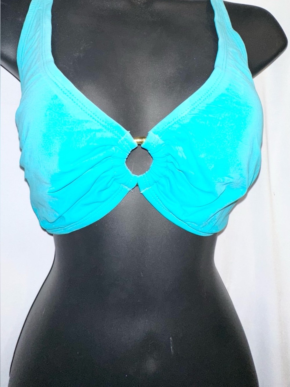 🩵Tommy Bahama Bright Turquoise Bikini Top MED Fast Shipping